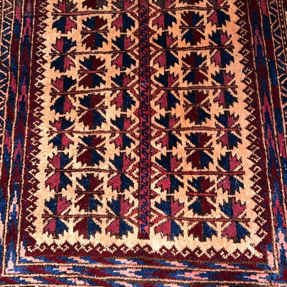 Antique wool throw rug